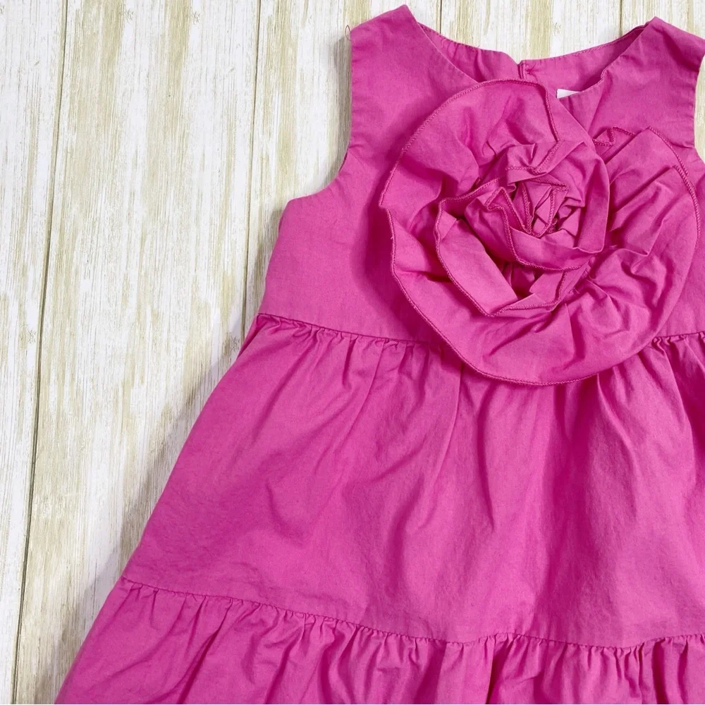 Zara Kids Pink Floral Poplin Dress